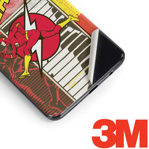 DC Comics The Flash Vintage Action Pose Pattern Galaxy S9 Skin